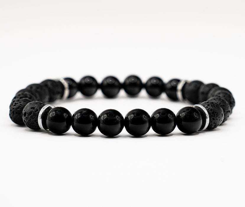 Black Agate - Essential Oil Diffusing Bracelet