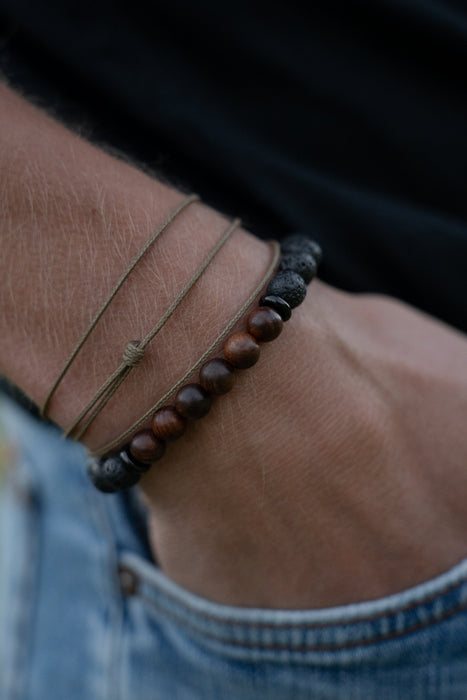 Wood- Essential Oil Diffusing Bracelet
