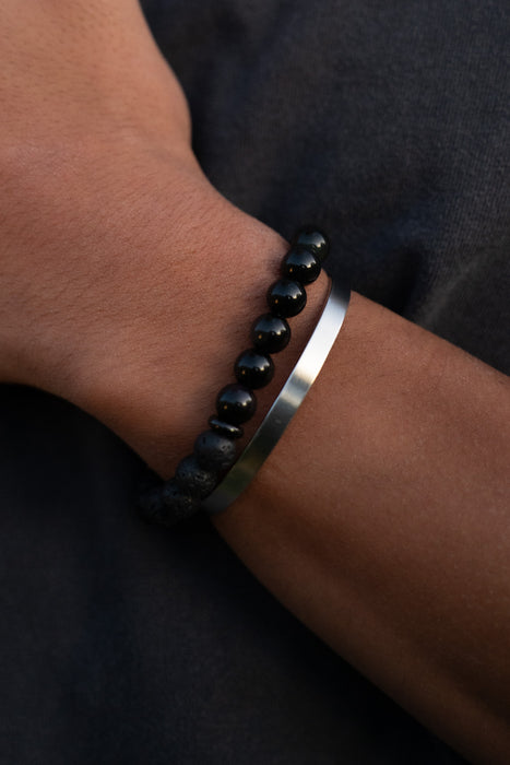 Obsidian- Essential Oil Diffusing Bracelet
