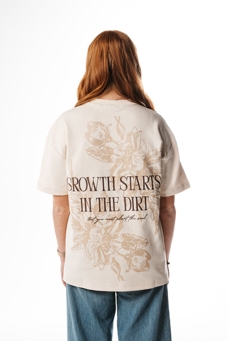 Growth Starts In The Dirt - Weighted Tee
