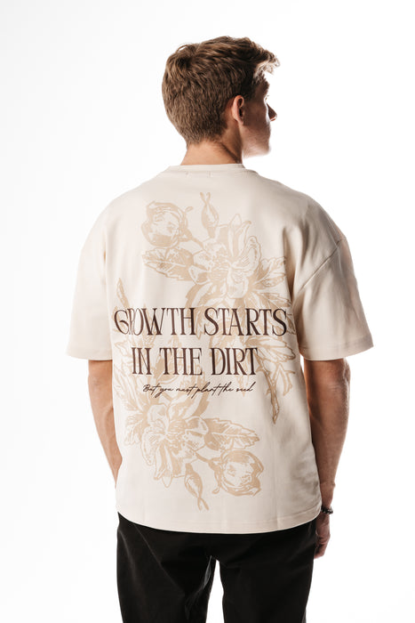 Growth Starts In The Dirt - Weighted Tee