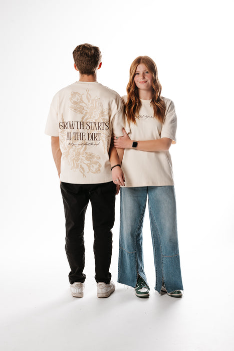 Growth Starts In The Dirt - Weighted Tee